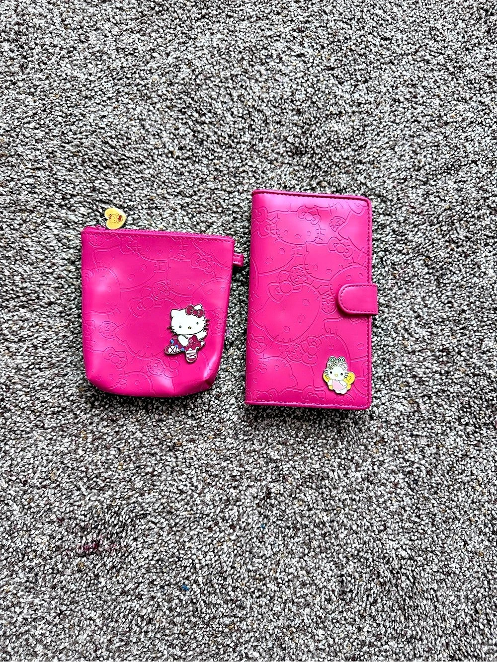 NWOT - Hello Kitty Hot Pink Wallet & Zippered Pouch Set